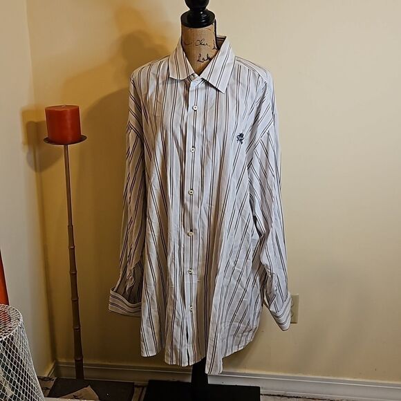 Men's Rocawear striped dress shirt size 4X - Picture 1 of 8